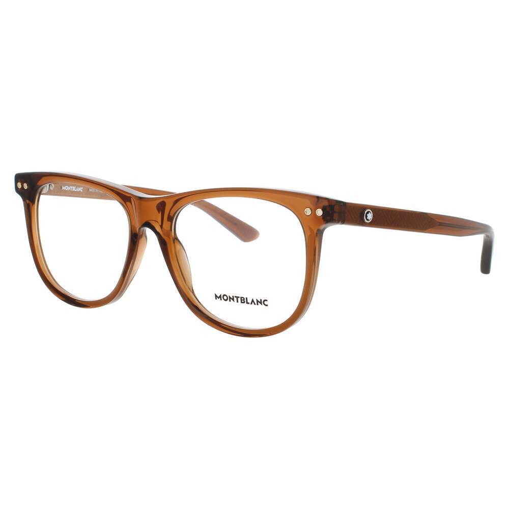 Mont Blanc MB0323O Eyeglasses Brown Acetate Rectangle